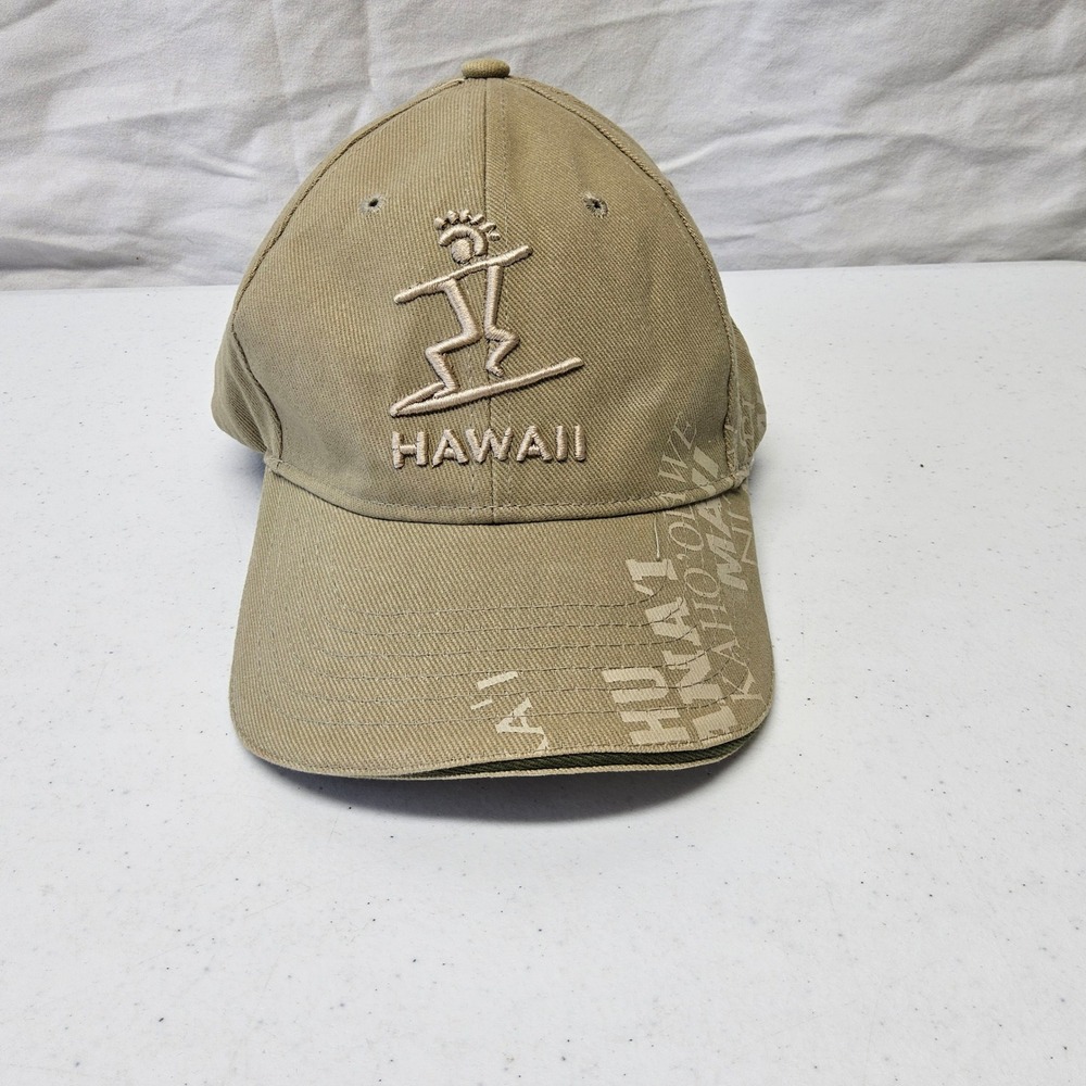 Surfware Baseball Cap‎ Men OSFM Tan Hawaii Embroidered Surfer Dad Hat